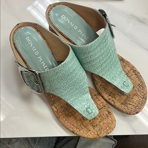 Donald J. Pliner Mint Crocodile Sandals